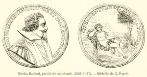 ニコラ・バイユル、商人の投票、1621-1627、メダル・オブ・デュプレ 作： French School